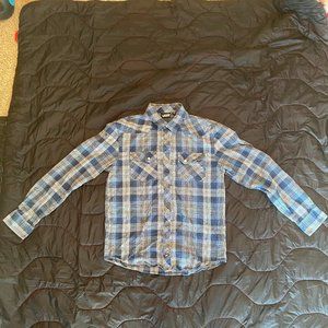 Vans Off the Wall Flannel Shirt Button Down Size Large